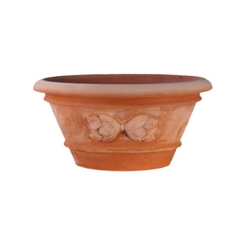 Oval Terracotta Pot with Lemons